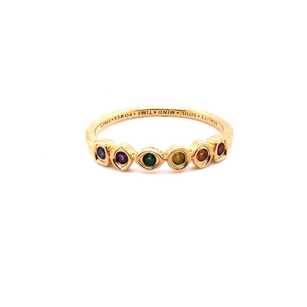 Pandora Marvel Avengers Infinity Stones 14k Gold Plated Ring 180746C01 Size 9